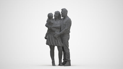 realistic 3D people girl casual standing, render-ready for V-Ray and Corona, FBX OBJ, three-quarter front view render
