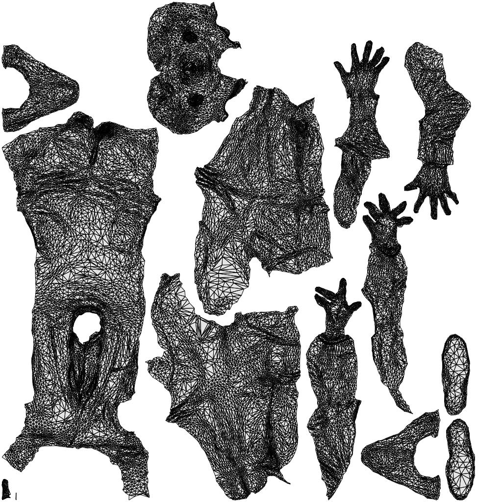 3D scanned man business, photorealistic archviz people for Enscape and SketchUp, wireframe top-down view