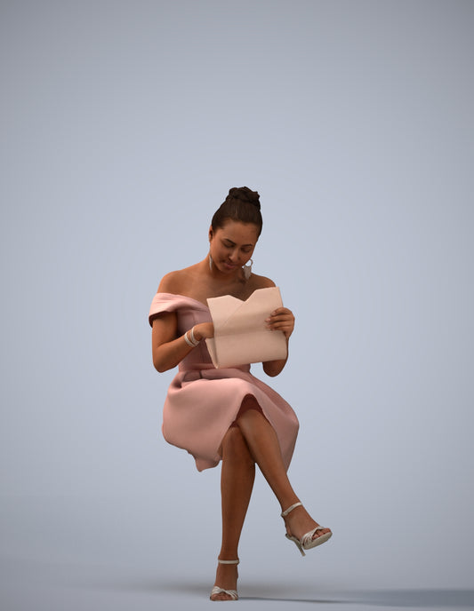 realistic 3D woman formal formalaffairs, scanned archviz people for Blender and 3ds Max