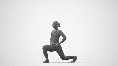 realistic 3D human woman sport, archviz people FBX OBJ for Blender, square thumbnail