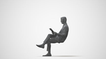realistic 3D man business, scanned archviz people for Blender and 3ds Max, square thumbnail
