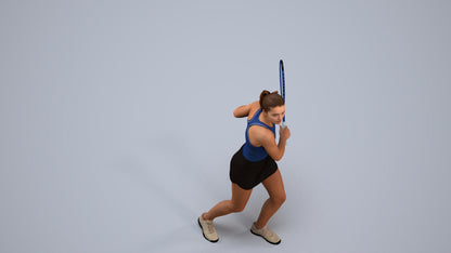 realistic 3D girl sport, scanned archviz people for Blender and 3ds Max, back view render