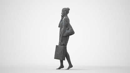 3D people model woman casual mix, scanned human for 3ds Max rendering, square thumbnail