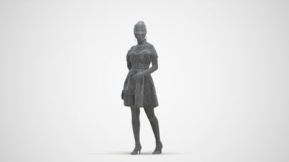 3D scanned woman formalaffairs formal, photorealistic archviz people for Enscape and SketchUp
