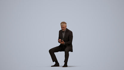 photogrammetry 3D man business, realistic human model archviz FBX, standing pose render