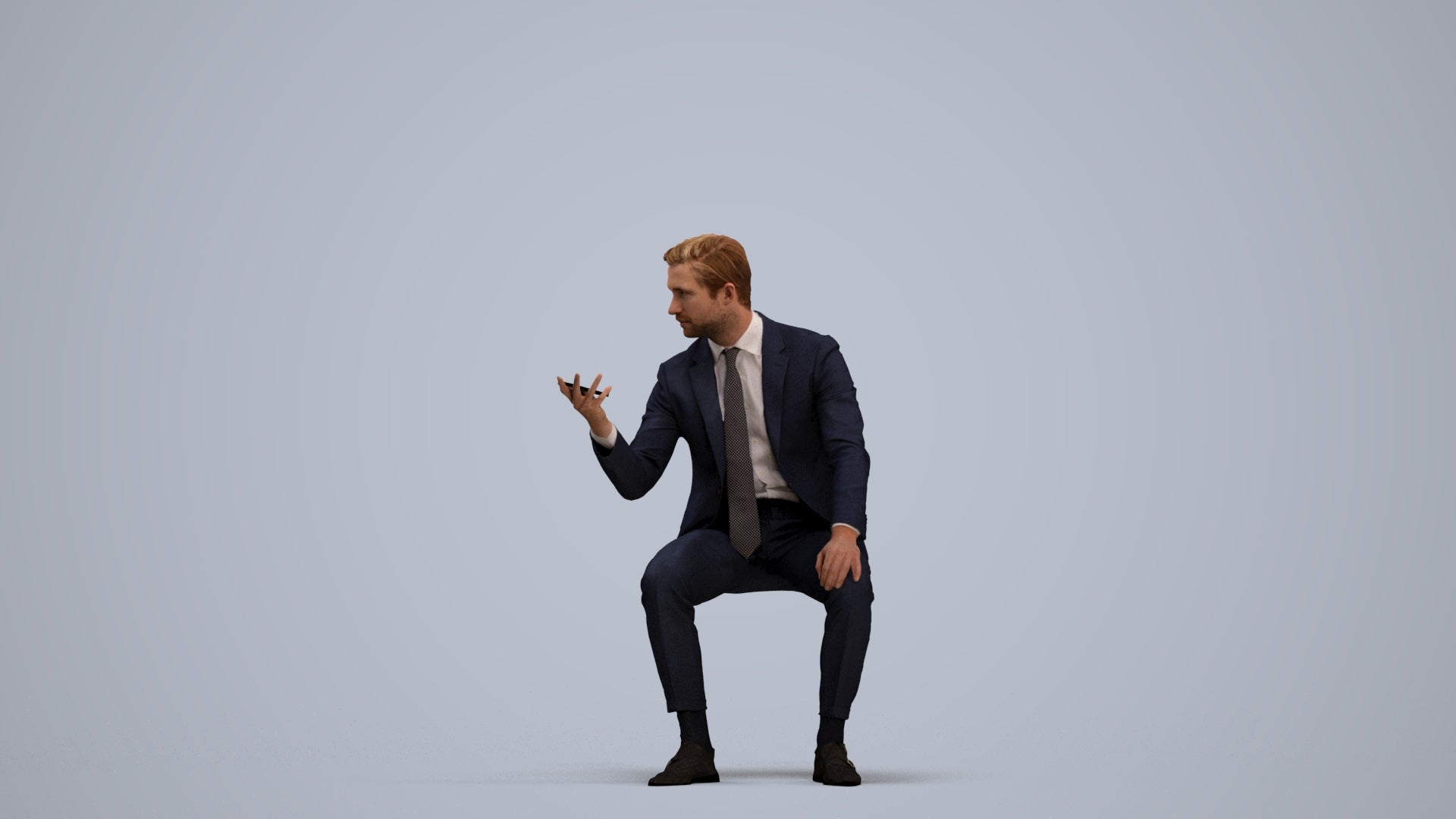 photogrammetry 3D man business, realistic human model archviz FBX, standing pose render