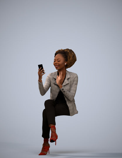 3D people model woman business, scanned human for 3ds Max rendering