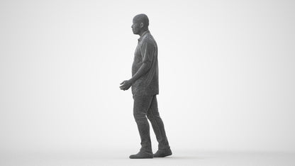 realistic 3D people man casual walking, render-ready for V-Ray and Corona, FBX OBJ, square thumbnail
