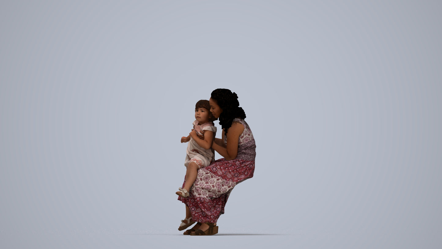 photogrammetry 3D boy casual kids, realistic human model archviz FBX, top-down view render