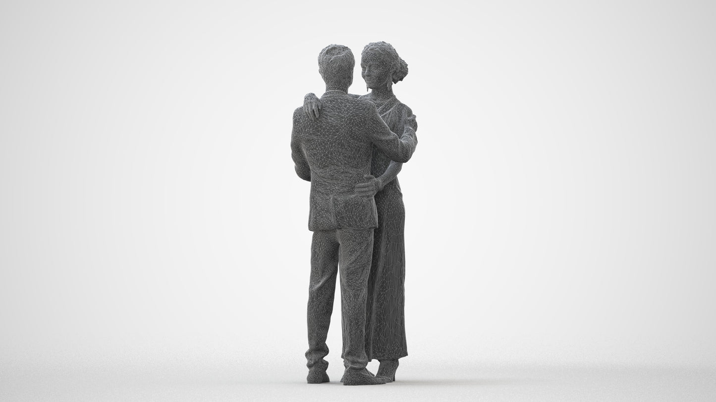 realistic 3D human woman formal dancing, archviz people FBX OBJ for Blender, square thumbnail