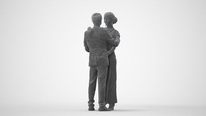 realistic 3D human woman formal dancing, archviz people FBX OBJ for Blender, square thumbnail