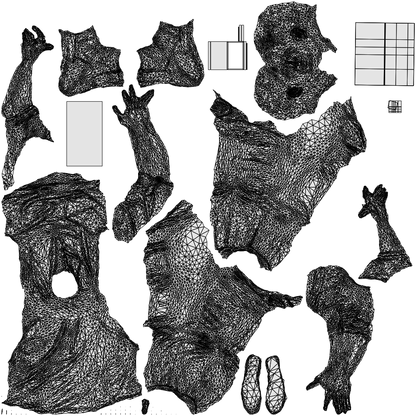 photogrammetry 3D man casual sitting, realistic human model archviz FBX, wireframe top-down view