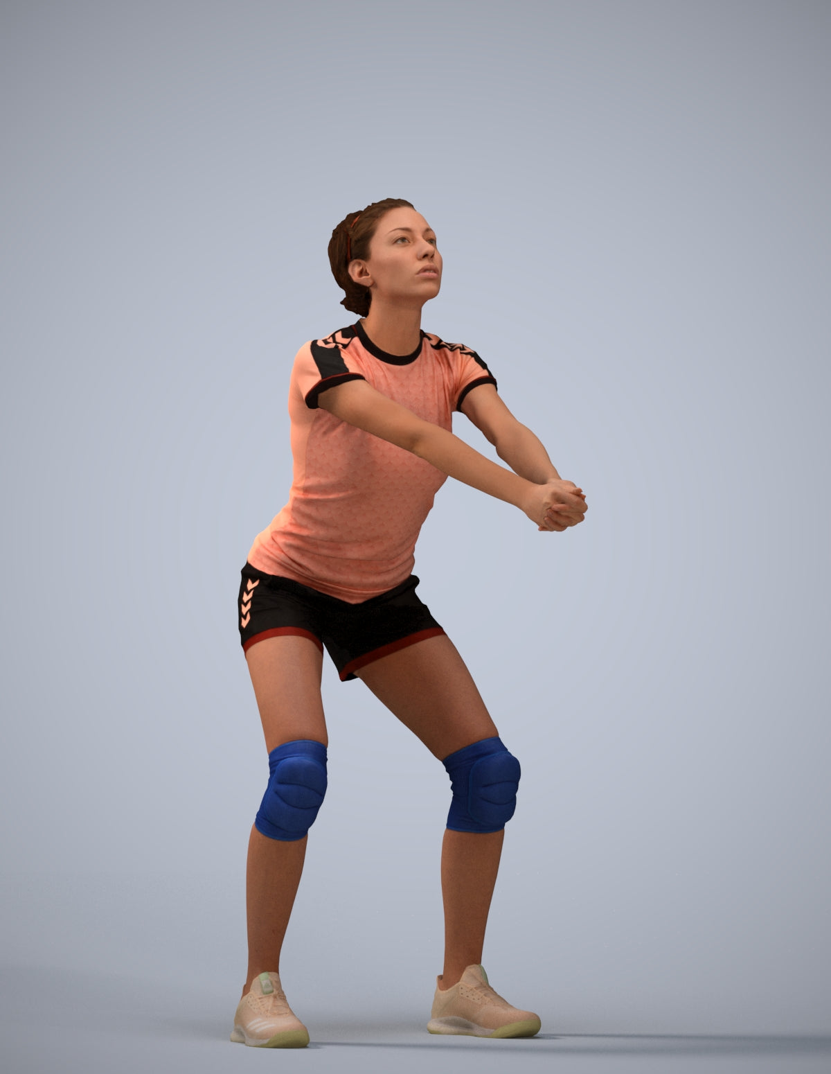 scanned 3D woman sport, photogrammetry people for Enscape and V-Ray