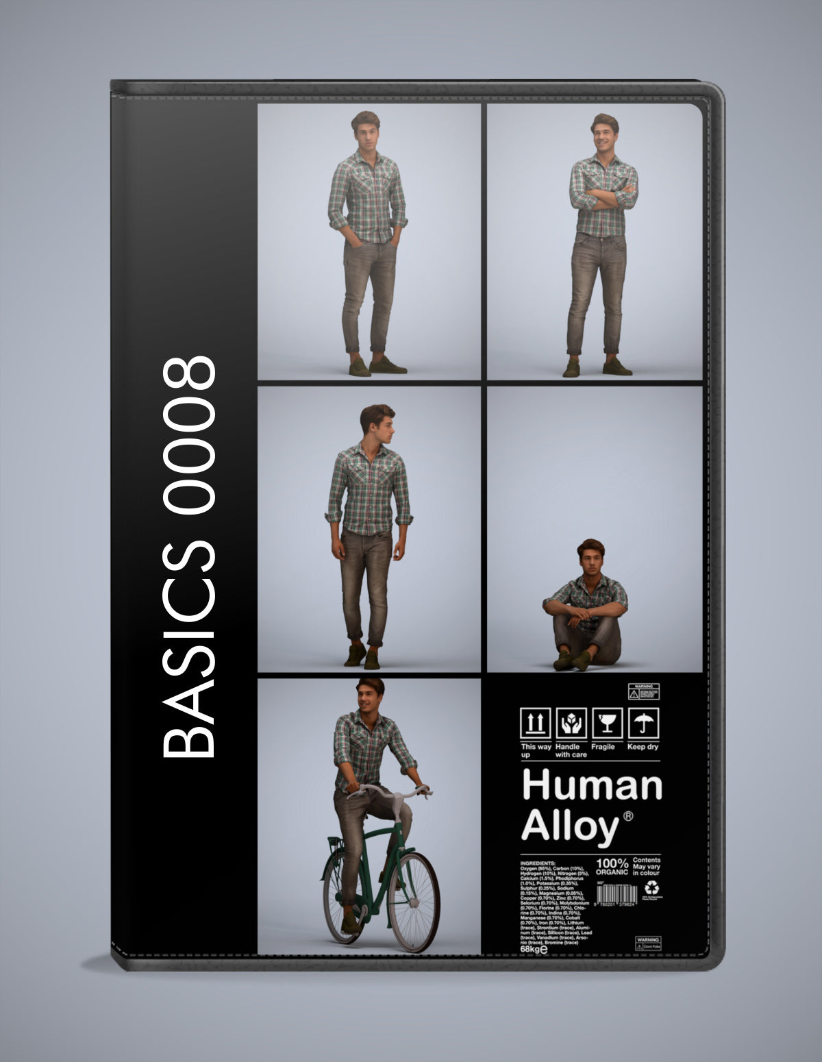 realistic 3D people mix set, 5 render-ready models for V-Ray and Corona