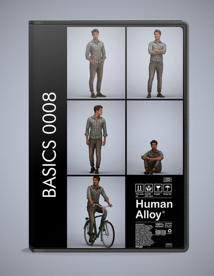 realistic 3D people mix set, 5 render-ready models for V-Ray and Corona