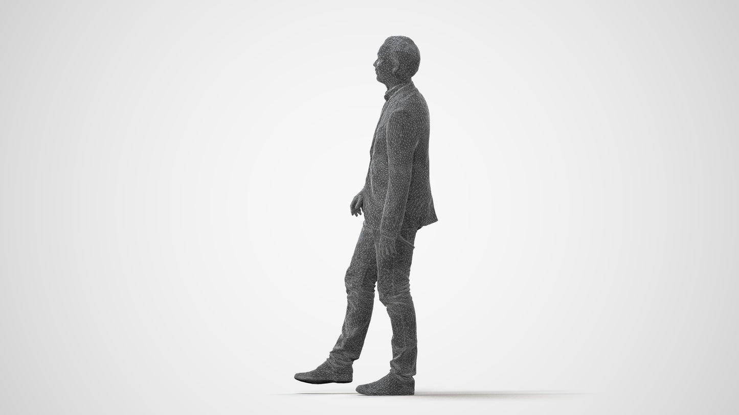 realistic 3D people man business, render-ready for V-Ray and Corona, FBX OBJ, square thumbnail