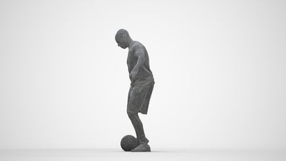 3D people model man sport, scanned human for 3ds Max rendering, wireframe back view