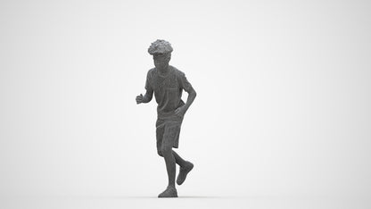 realistic 3D people boy casual kids, render-ready for V-Ray and Corona, FBX OBJ, wireframe back view