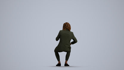 scanned 3D man business, photogrammetry people for Enscape and V-Ray, front view render