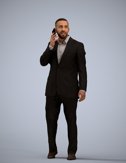realistic 3D people man business, render-ready for V-Ray and Corona, FBX OBJ