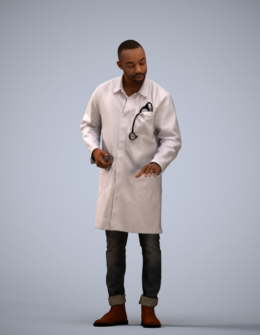 photogrammetry 3D man medical, realistic human model archviz FBX