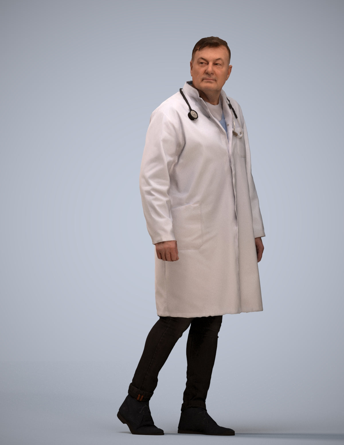 3D human model man medical, photogrammetry scanned person for archviz