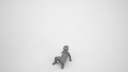 realistic 3D human boy casual kids, archviz people FBX OBJ for Blender, wireframe three-quarter view