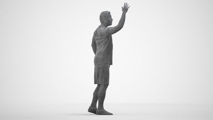 realistic 3D people man sport, render-ready for V-Ray and Corona, FBX OBJ, wireframe side view