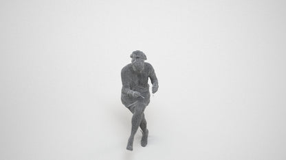 realistic 3D people woman casual sitting, render-ready for V-Ray and Corona, FBX OBJ, wireframe three-quarter view