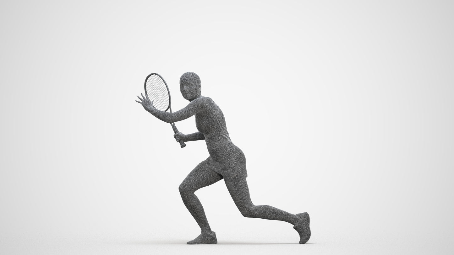 realistic 3D human girl sport, archviz people FBX OBJ for Blender, three-quarter front view render