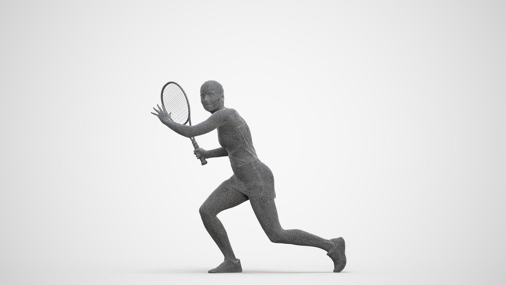 realistic 3D human girl sport, archviz people FBX OBJ for Blender, three-quarter front view render