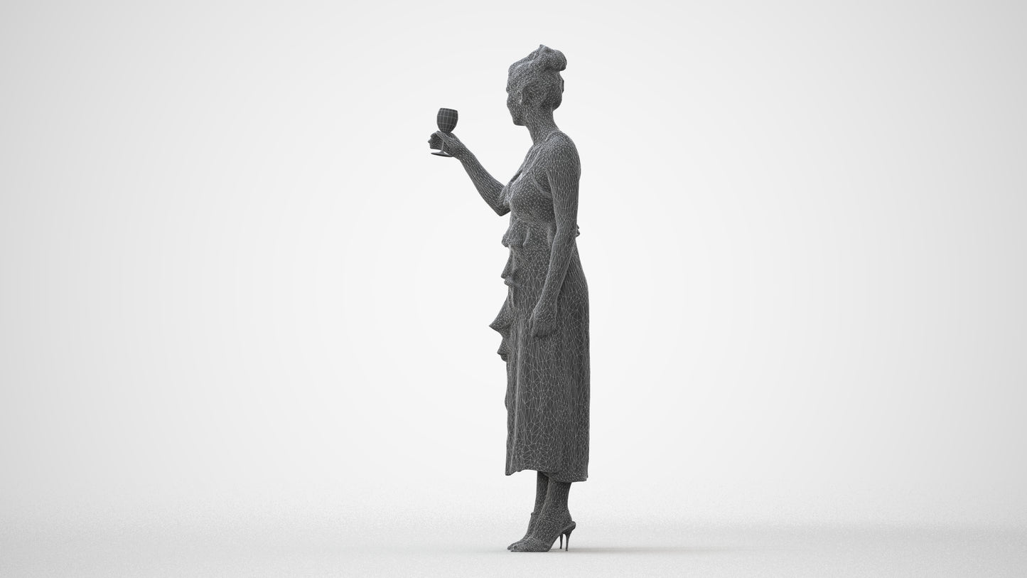 3D people model woman formal formalaffairs, scanned human for 3ds Max rendering, square thumbnail