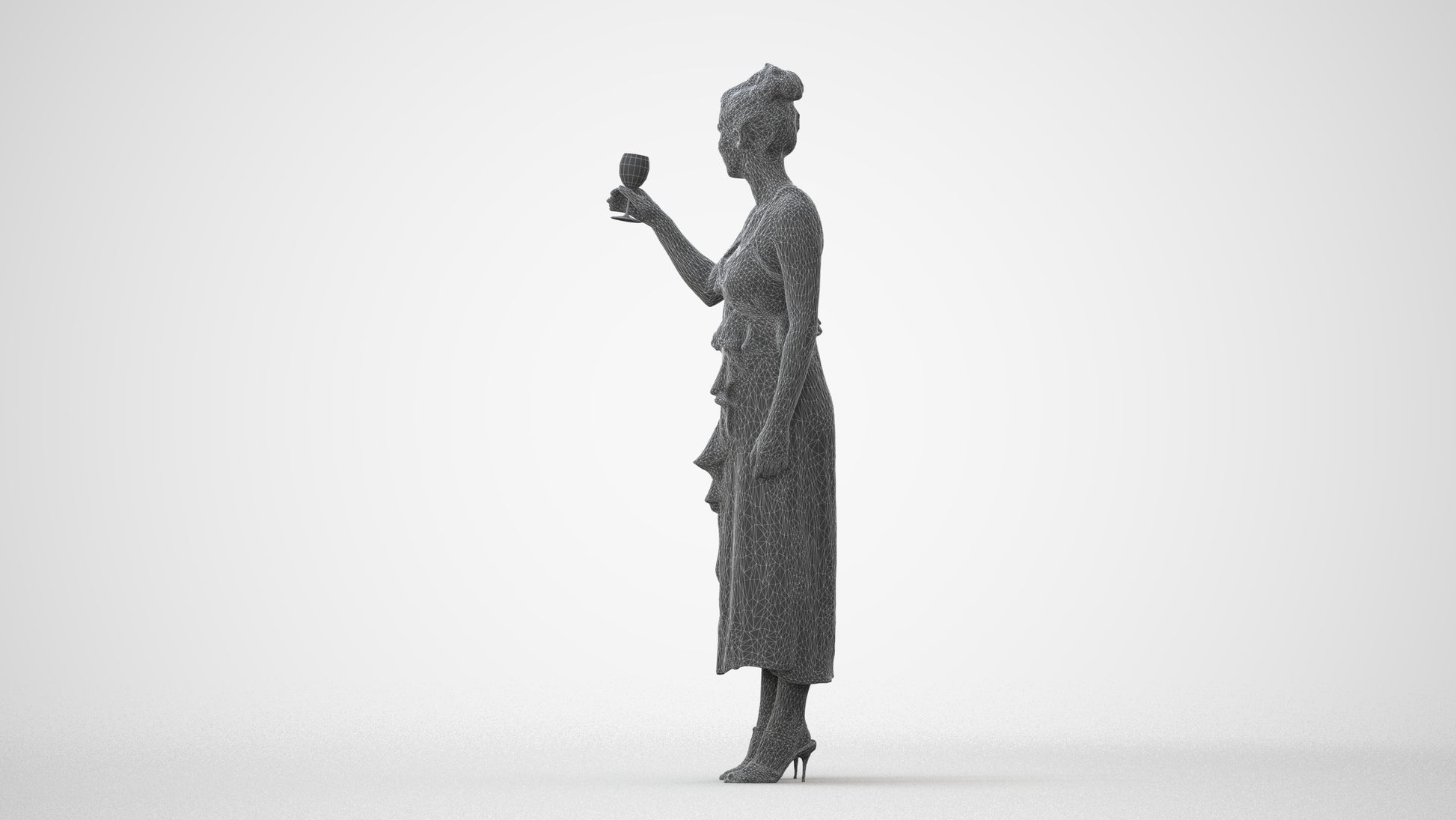 3D people model woman formal formalaffairs, scanned human for 3ds Max rendering, square thumbnail