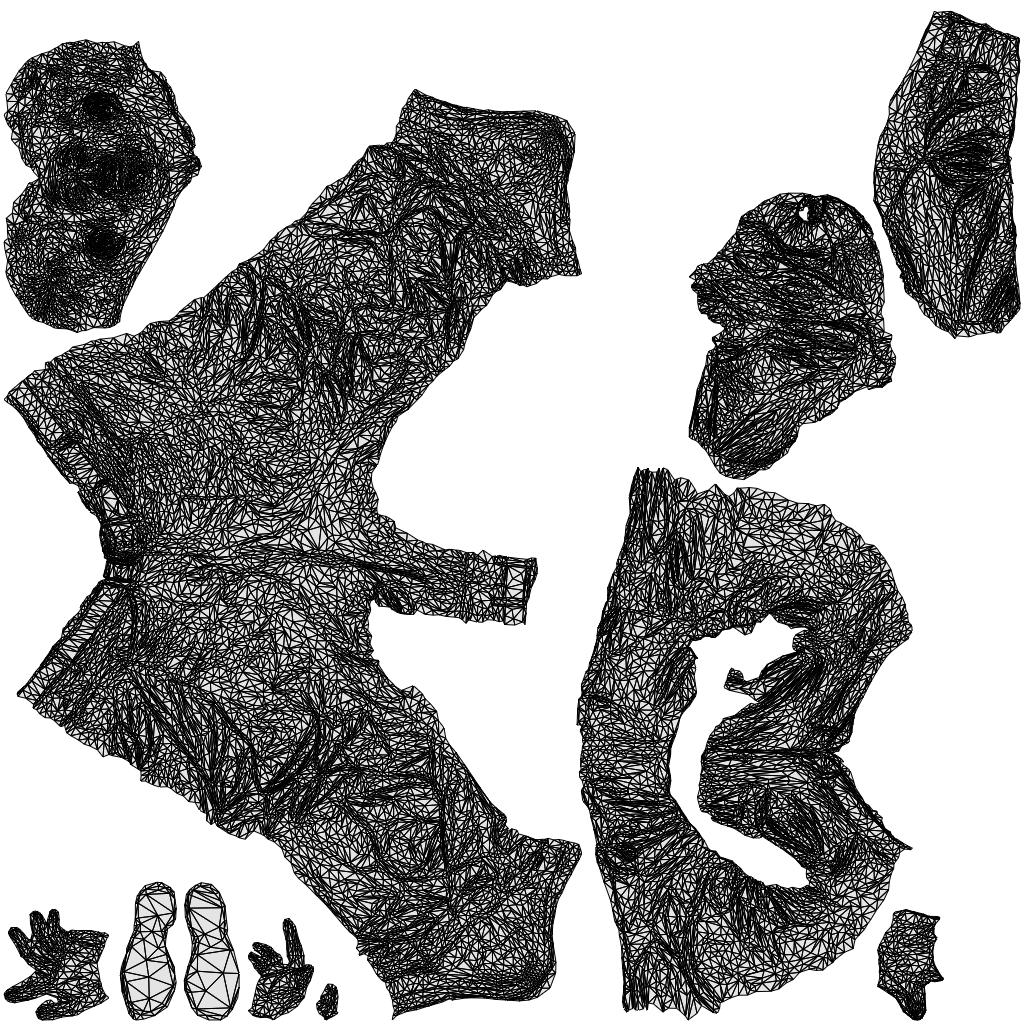 realistic 3D human senior man casual standing, archviz people FBX OBJ for Blender, wireframe top-down view