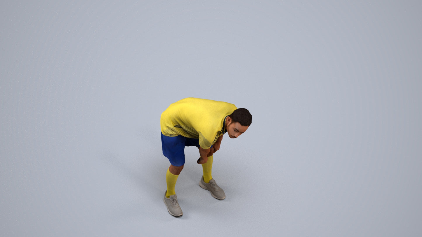 scanned 3D man sport, photogrammetry people for Enscape and V-Ray, back view render