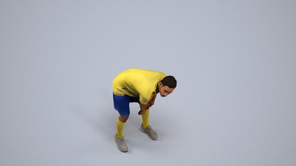 scanned 3D man sport, photogrammetry people for Enscape and V-Ray, back view render