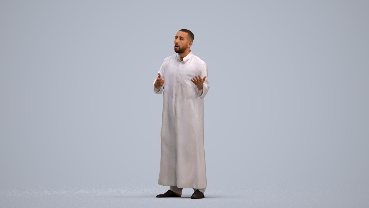 realistic 3D human man standing, archviz people FBX OBJ for Blender, standing pose render