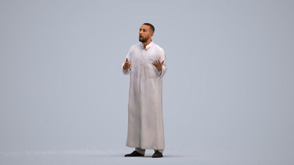 realistic 3D human man standing, archviz people FBX OBJ for Blender, standing pose render