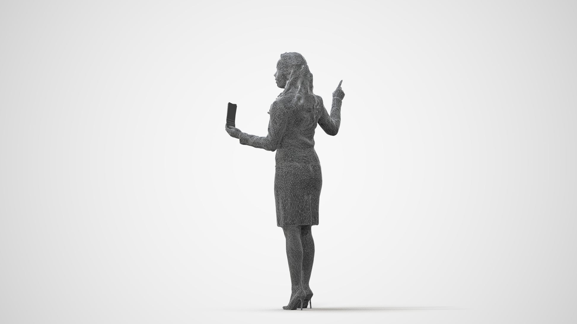 3D people model woman business, scanned human for 3ds Max rendering, square thumbnail