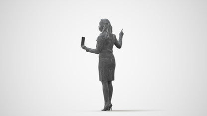 3D people model woman business, scanned human for 3ds Max rendering, square thumbnail