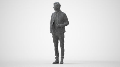 3D people model man casual business, scanned human for 3ds Max rendering, square thumbnail