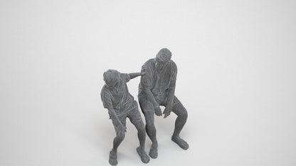 photogrammetry 3D boy kids, realistic human model archviz FBX, wireframe three-quarter view