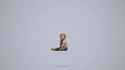 photogrammetry 3D boy casual kids, realistic human model archviz FBX, standing pose render