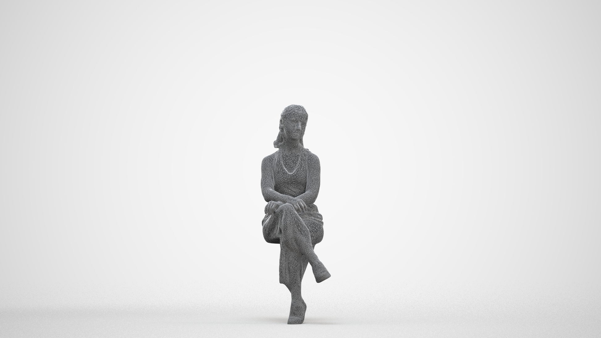 realistic 3D people girl casual kids, render-ready for V-Ray and Corona, FBX OBJ, three-quarter front view render