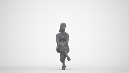 realistic 3D people girl casual kids, render-ready for V-Ray and Corona, FBX OBJ, three-quarter front view render