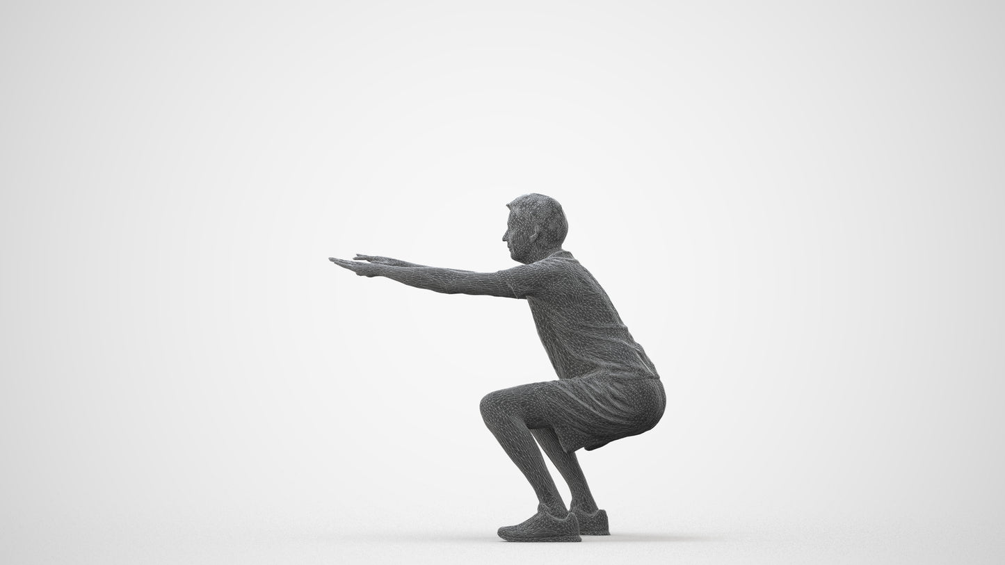 realistic 3D people man sport, render-ready for V-Ray and Corona, FBX OBJ, square thumbnail