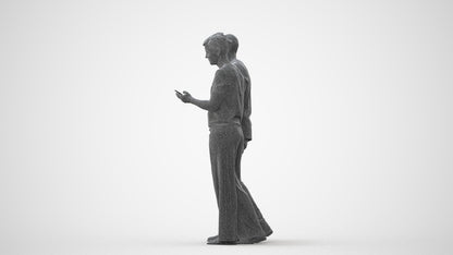 realistic 3D human woman casual couple, archviz people FBX OBJ for Blender, square thumbnail