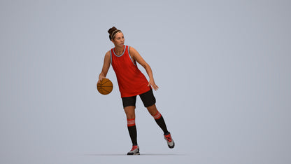 realistic 3D people woman sport, render-ready for V-Ray and Corona, FBX OBJ, top-down view render