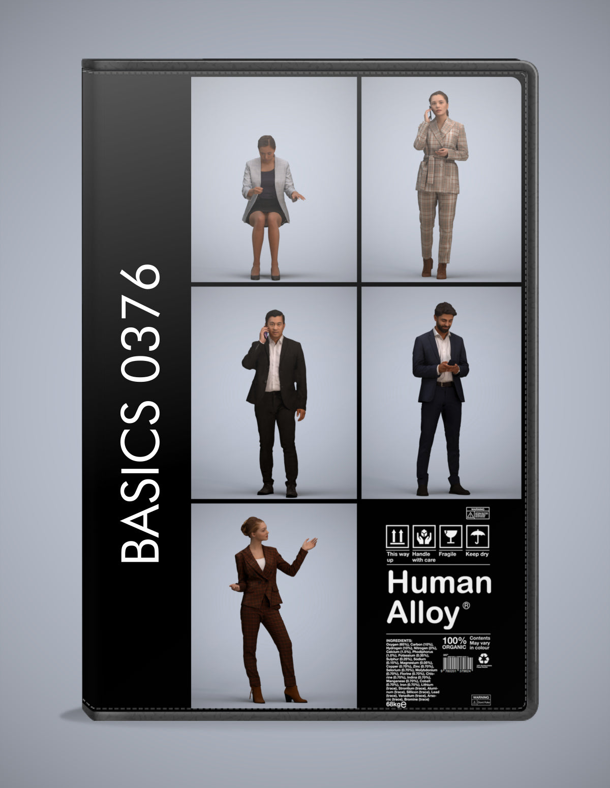 photogrammetry 3D people business collection, 5 realistic human models archviz FBX