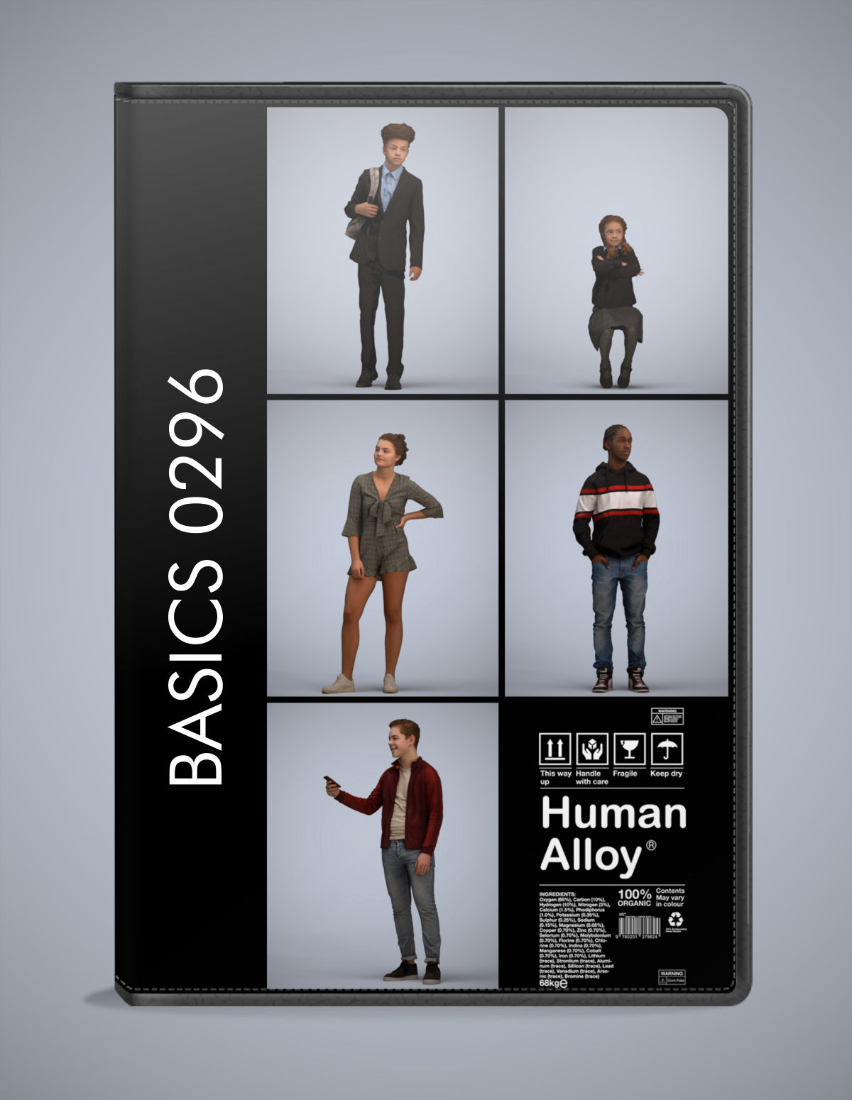 photogrammetry 3D people kids collection, 5 realistic human models archviz FBX